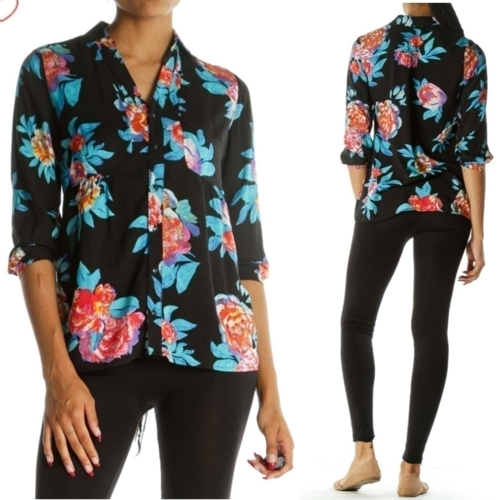 Maeve Floral Button Down Top